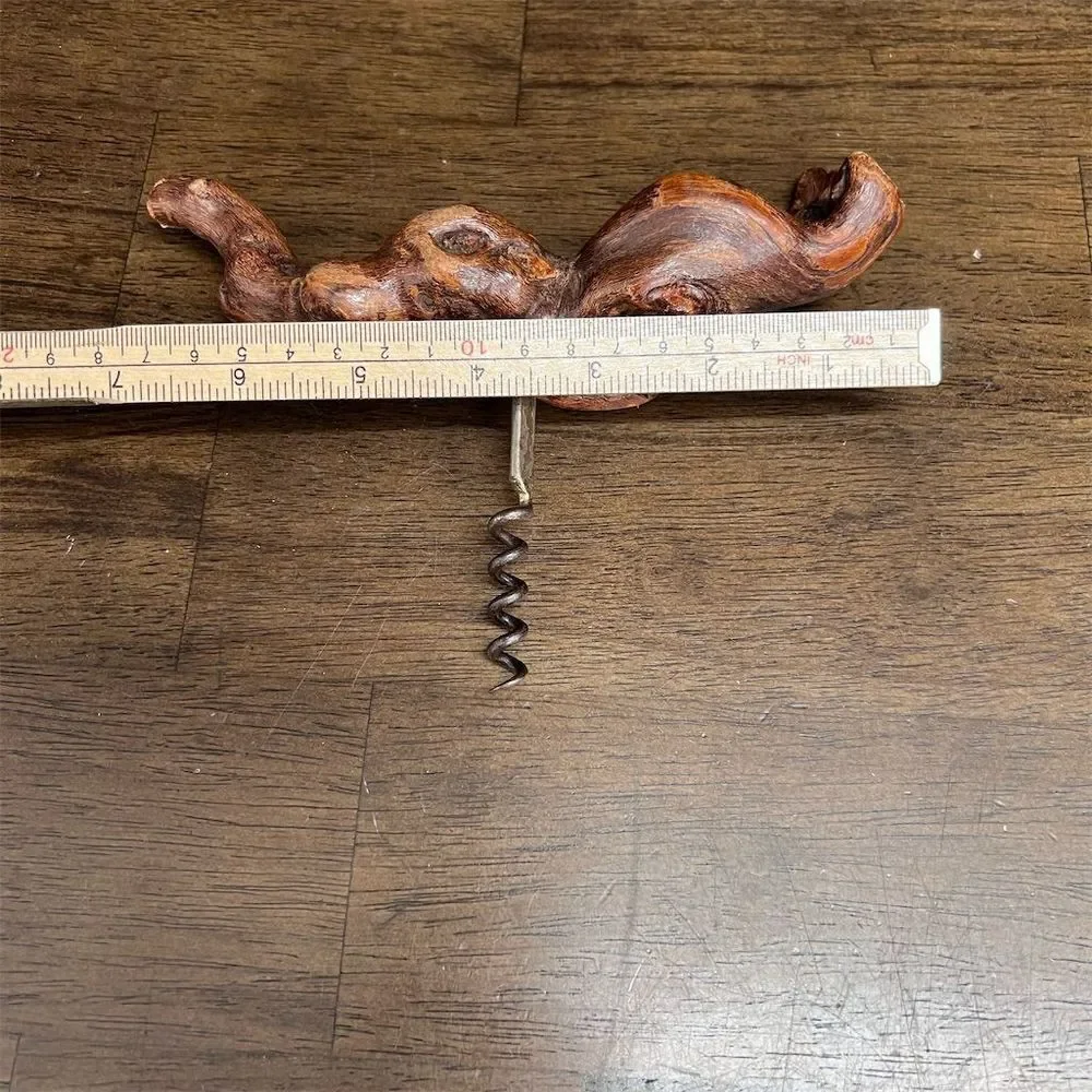 Handcrafted Wooden Metal Twister Corkscrew Rustic Wild Animal Theme Lightweight‎